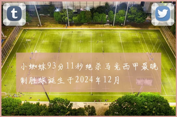 小蜘蛛93分11秒绝杀马竞西甲最晚制胜球诞生于2024年12月